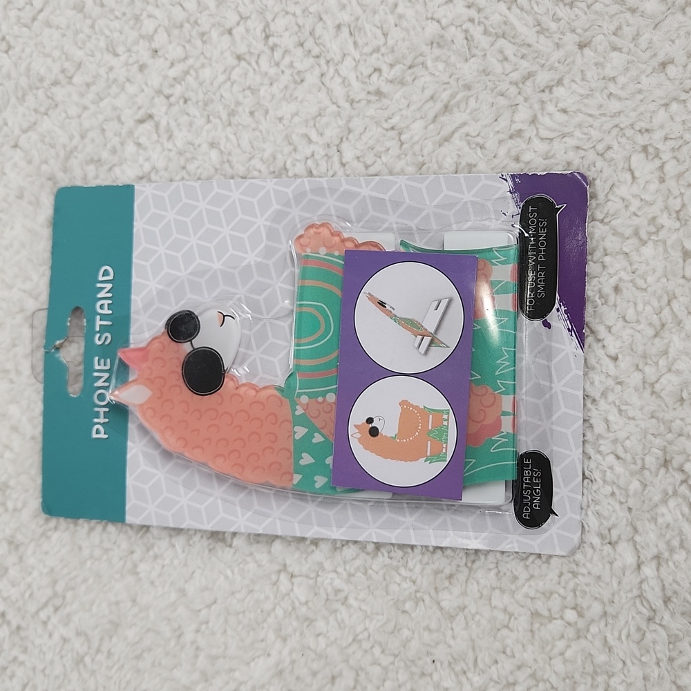 Adorable Llama Phone Stand - Green and Orange